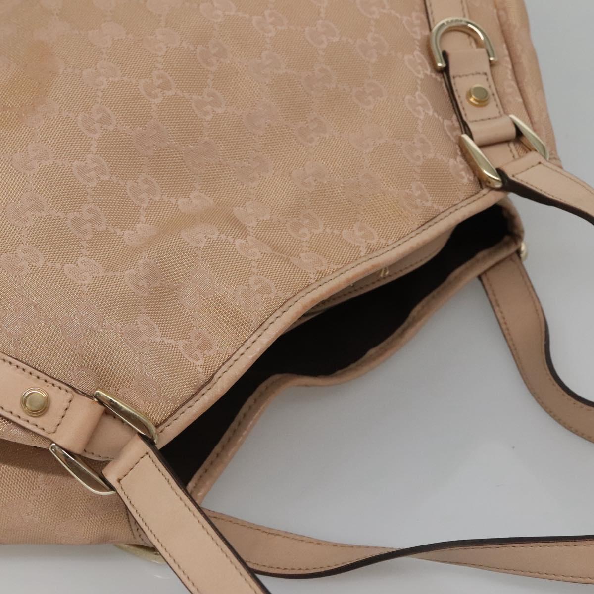 GUCCI GG Canvas Abbey Tote Bag Beige Gold 130736 Auth 125368