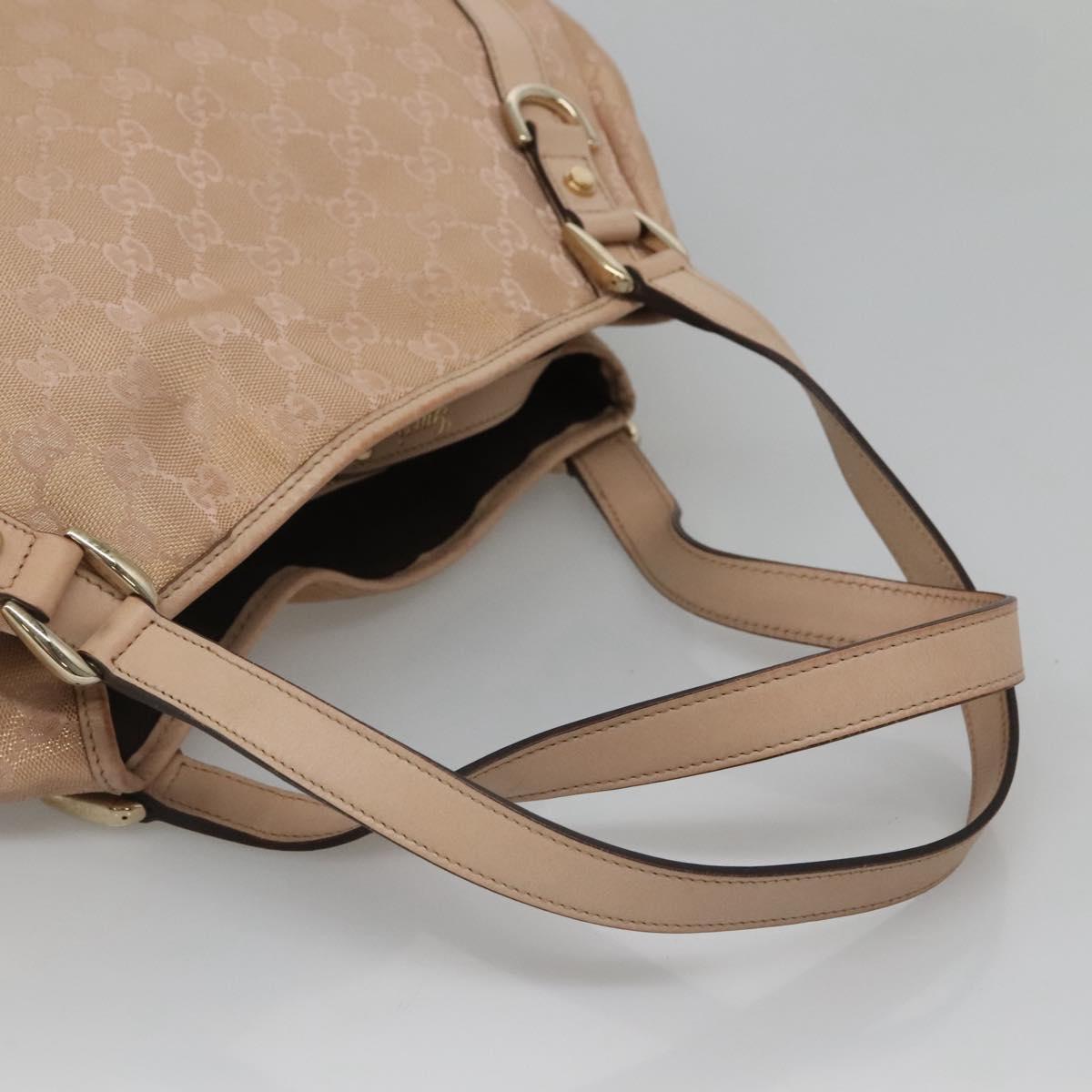 GUCCI GG Canvas Abbey Tote Bag Beige Gold 130736 Auth 125368