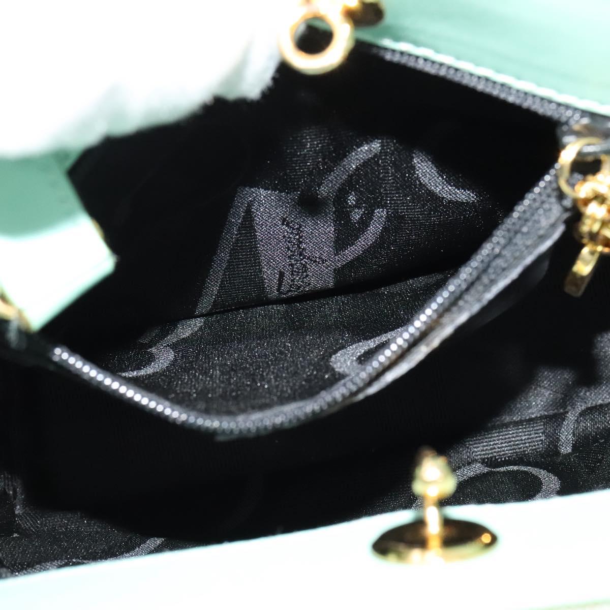 Salvatore Ferragamo Hand Bag Nylon 2way Green Gold Auth 125371