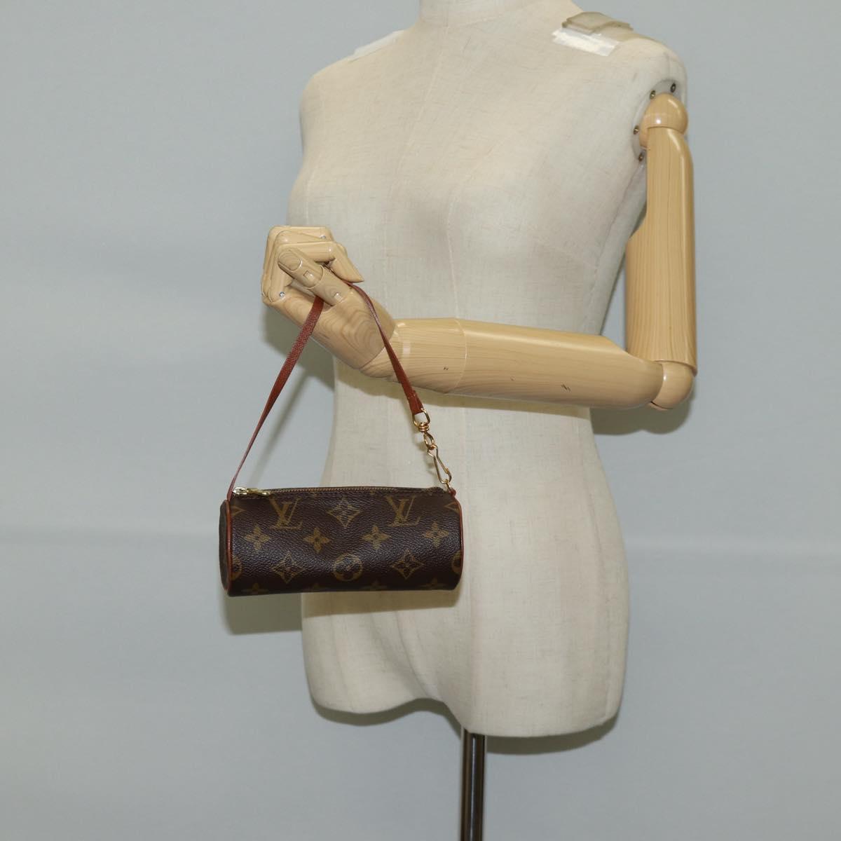 LOUIS VUITTON Monogram Papillon Pouch LV Auth 125392V