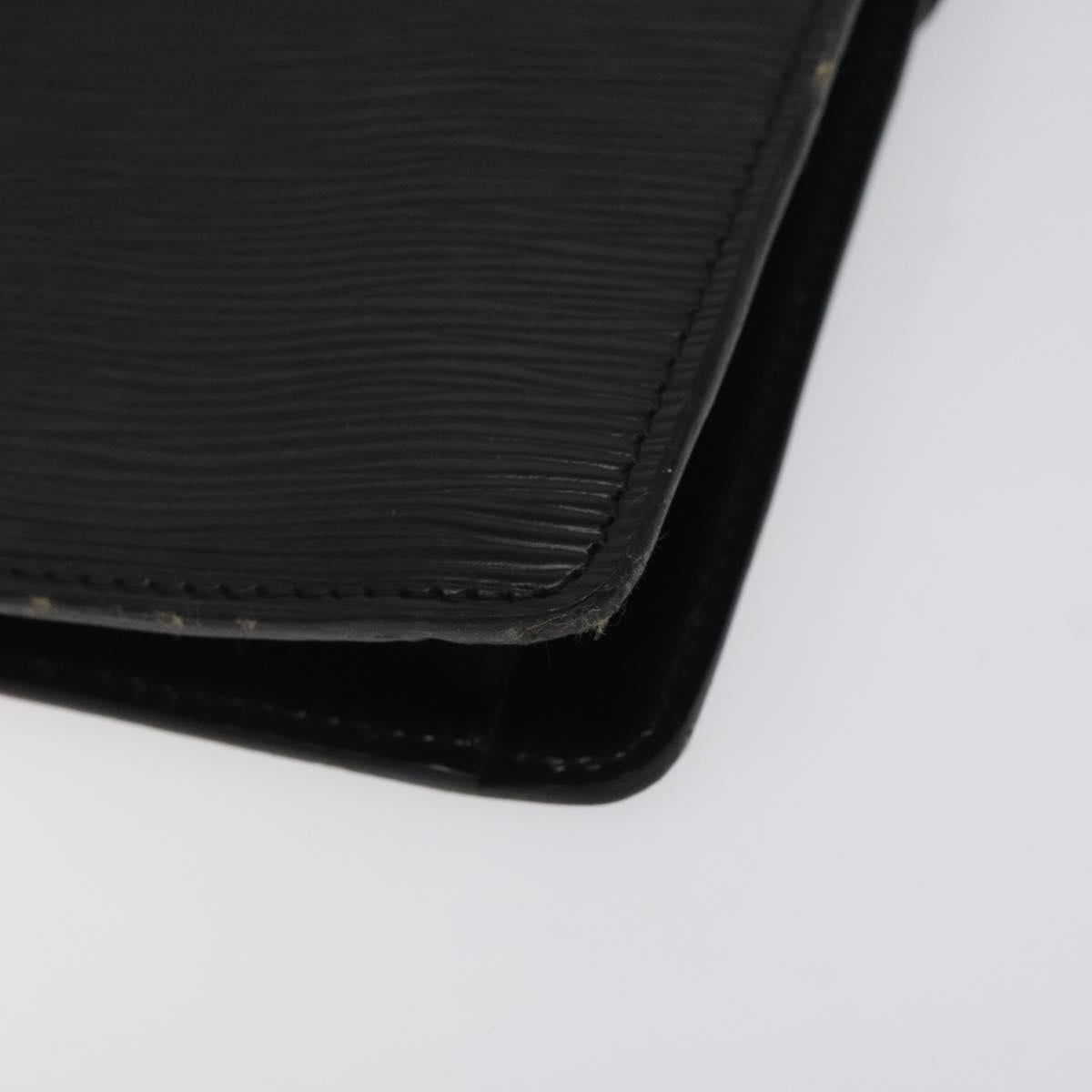 LOUIS VUITTON Epi Montaigne 27 Clutch Bag Black M52652 LV Auth 125396