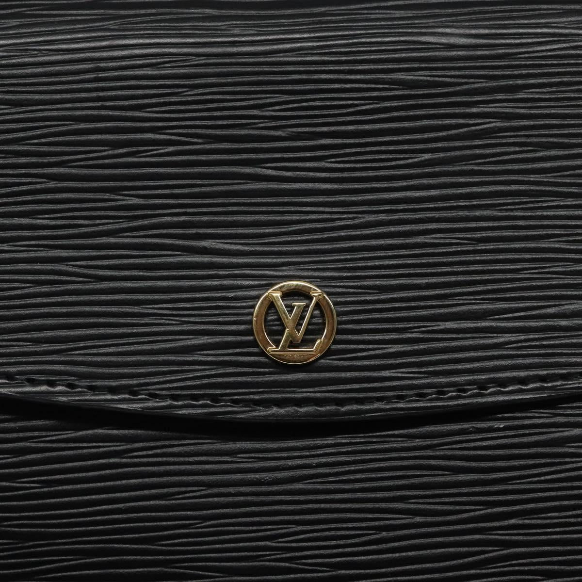 LOUIS VUITTON Epi Montaigne 27 Clutch Bag Black M52652 LV Auth 125396