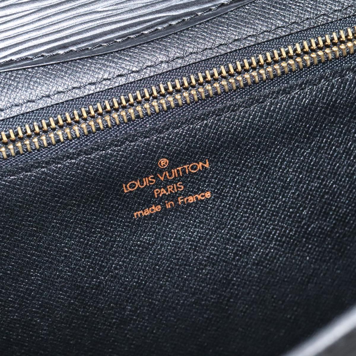 LOUIS VUITTON Epi Montaigne 27 Clutch Bag Black M52652 LV Auth 125396