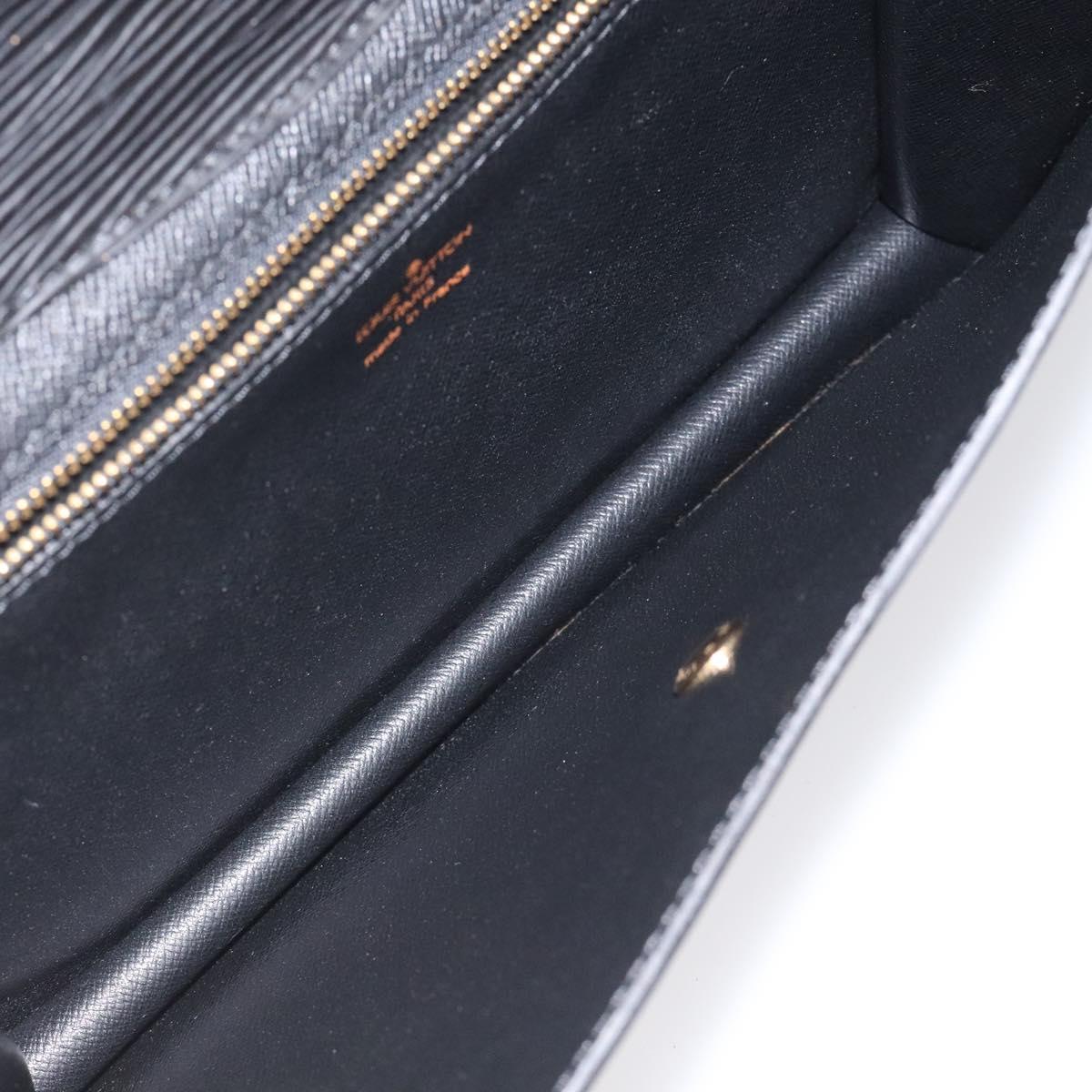 LOUIS VUITTON Epi Montaigne 27 Clutch Bag Black M52652 LV Auth 125396