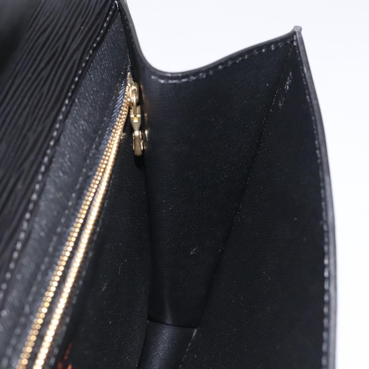 LOUIS VUITTON Epi Montaigne 27 Clutch Bag Black M52652 LV Auth 125396