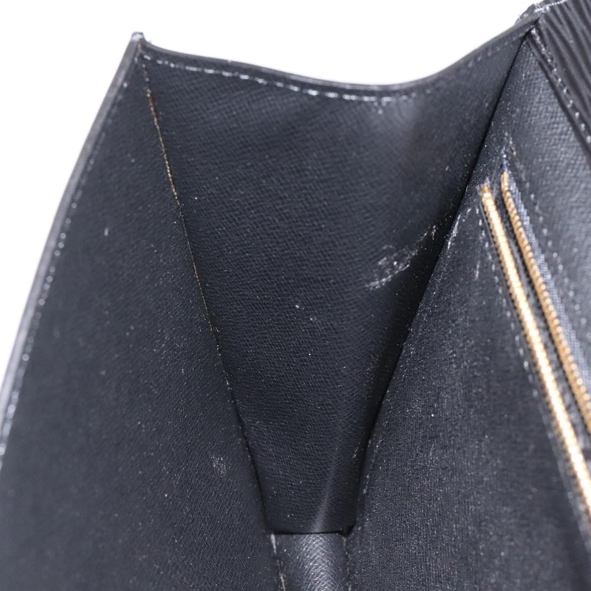 LOUIS VUITTON Epi Montaigne 27 Clutch Bag Black M52652 LV Auth 125396