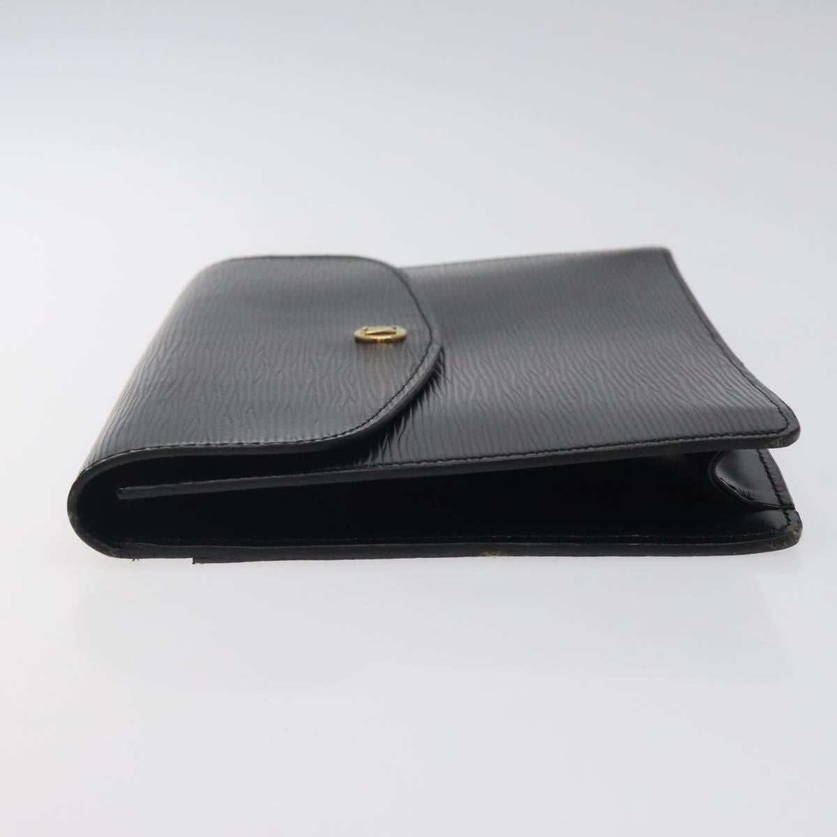 LOUIS VUITTON Epi Montaigne 27 Clutch Bag Black M52652 LV Auth 125396