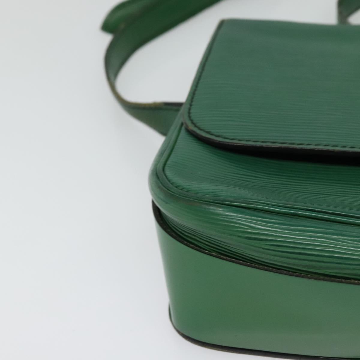 LOUIS VUITTON Epi Cartouchiere MM Shoulder Bag Green M52244 LV Auth 125397