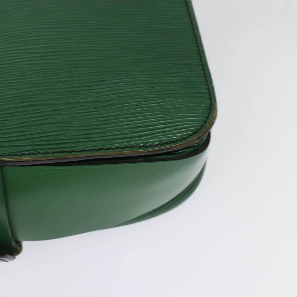 LOUIS VUITTON Epi Cartouchiere MM Shoulder Bag Green M52244 LV Auth 125397