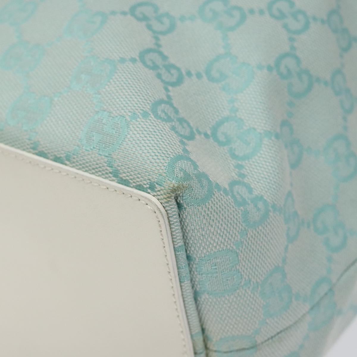GUCCI GG Canvas Tote Bag Blue Gold 002 1098 Auth 125400