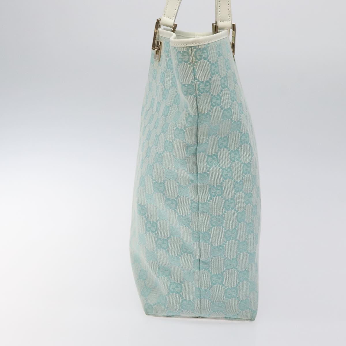 GUCCI GG Canvas Tote Bag Blue Gold 002 1098 Auth 125400