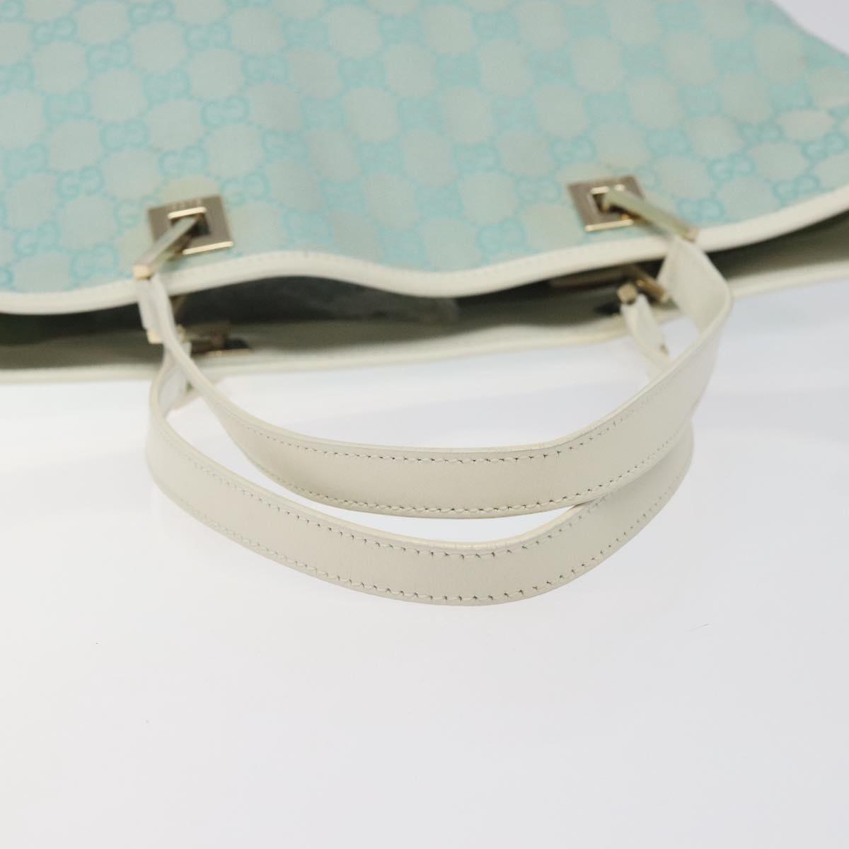 GUCCI GG Canvas Tote Bag Blue Gold 002 1098 Auth 125400