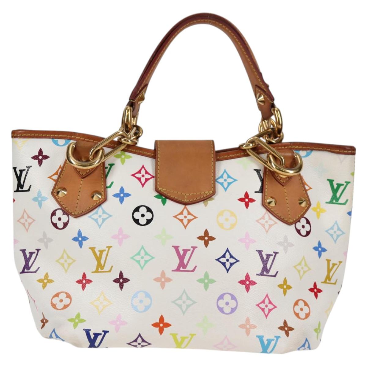 LOUIS VUITTON Monogram Multicolor Annie MM Tote Bag White M40307 LV Auth 125412V