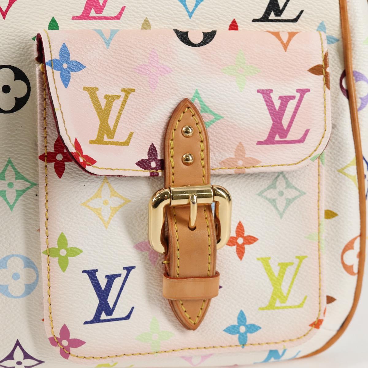 LOUIS VUITTON Monogram Multicolor Lodge GM Bag White M40051 LV Auth 125413V