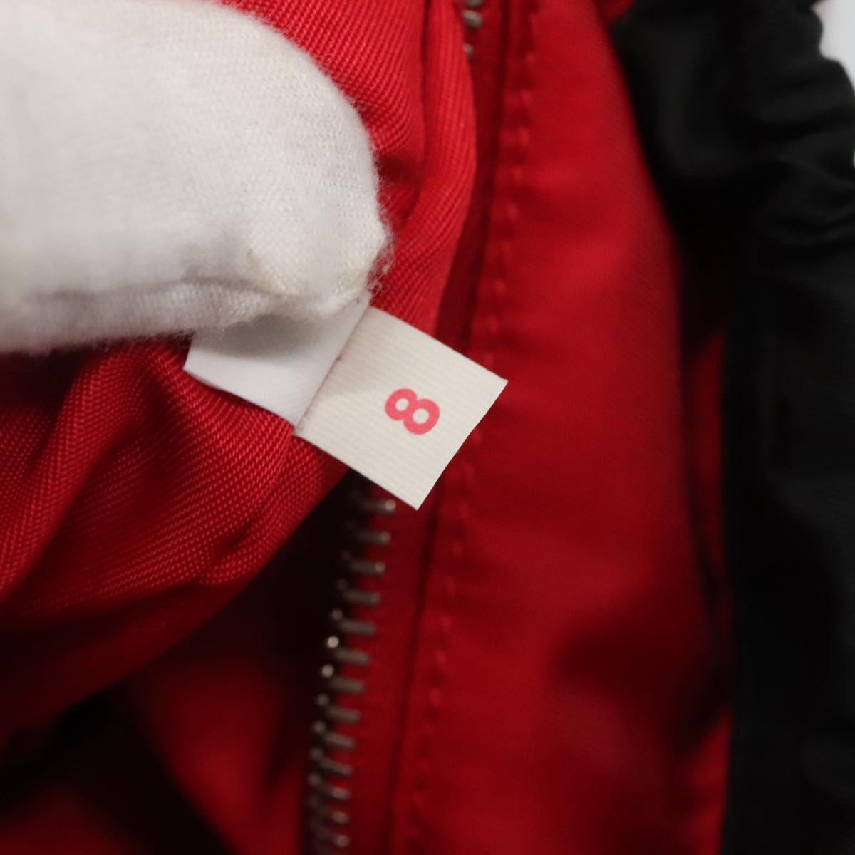 PRADA Tote Bag Nylon Black Silver Auth 125419