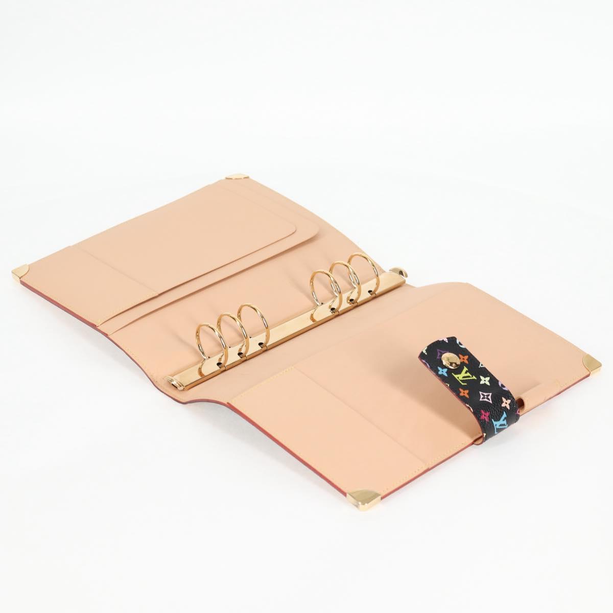 LOUIS VUITTON Multicolor Agenda GM Day Planner Cover Black R20893 Auth 125426SA
