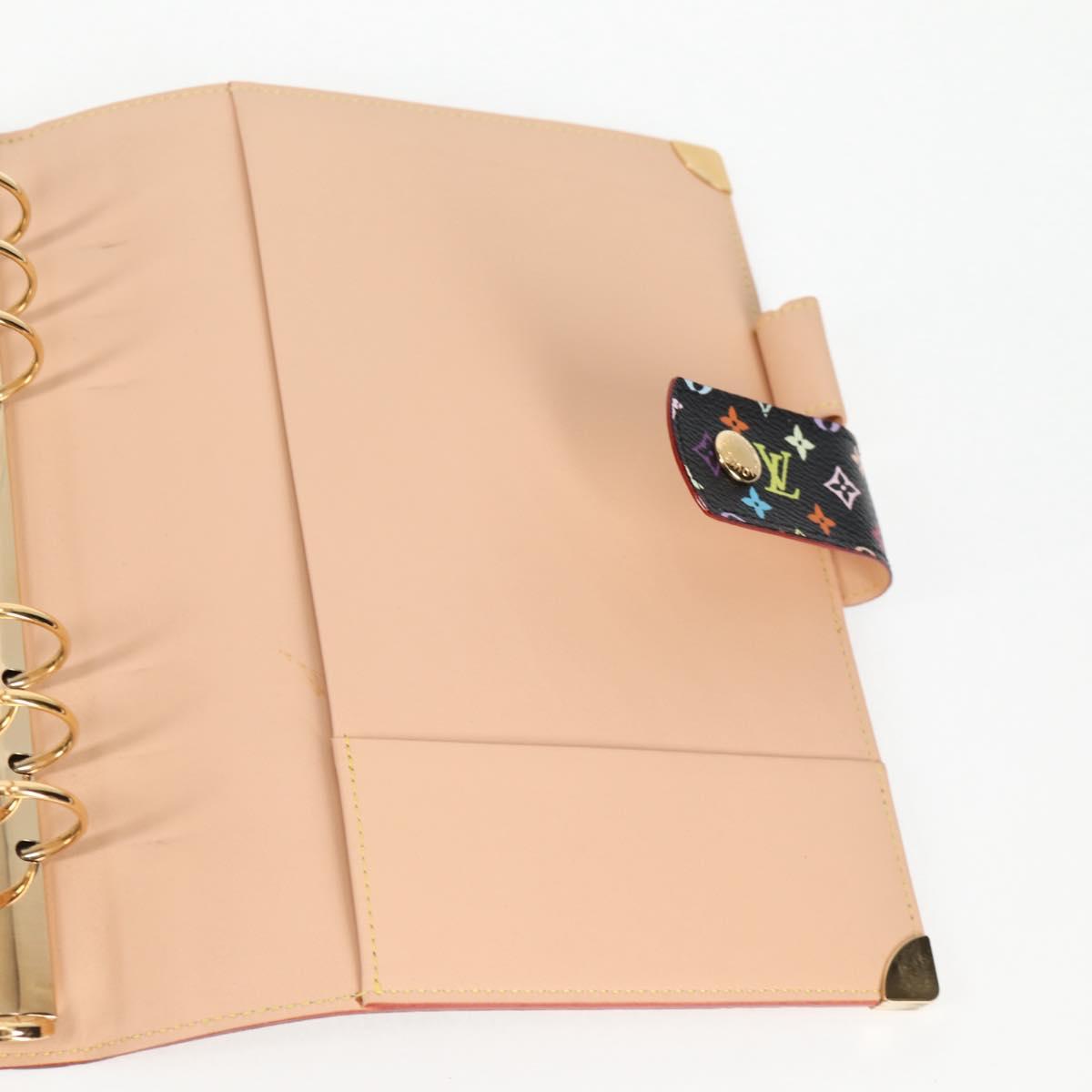 LOUIS VUITTON Multicolor Agenda GM Day Planner Cover Black R20893 Auth 125426SA