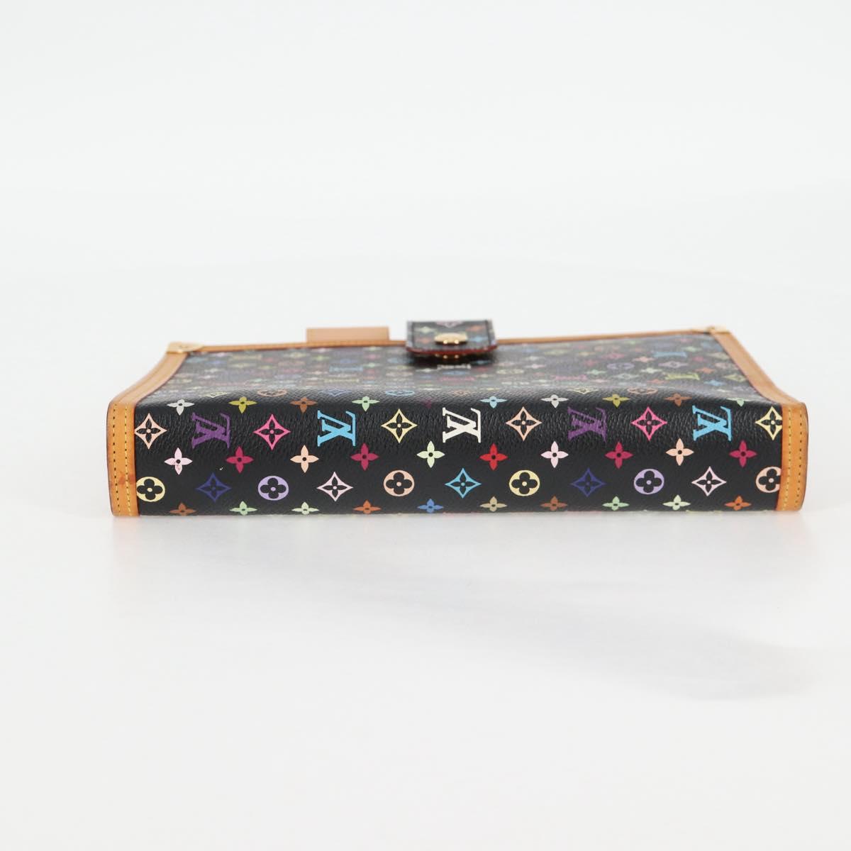 LOUIS VUITTON Multicolor Agenda GM Day Planner Cover Black R20893 Auth 125426SA