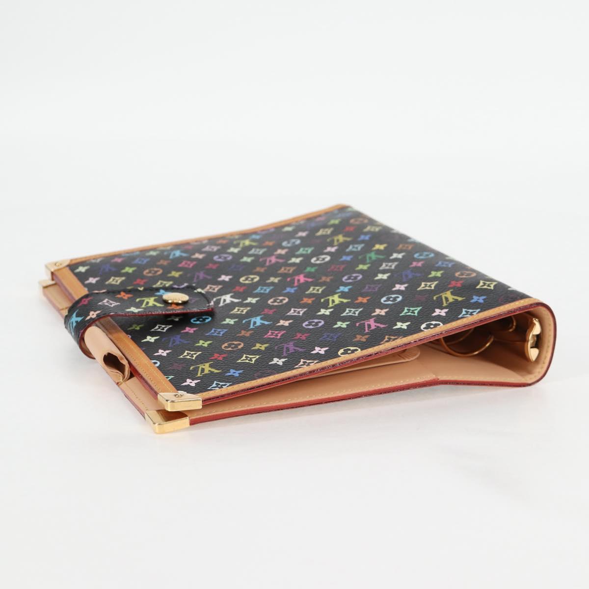 LOUIS VUITTON Multicolor Agenda GM Day Planner Cover Black R20893 Auth 125426SA