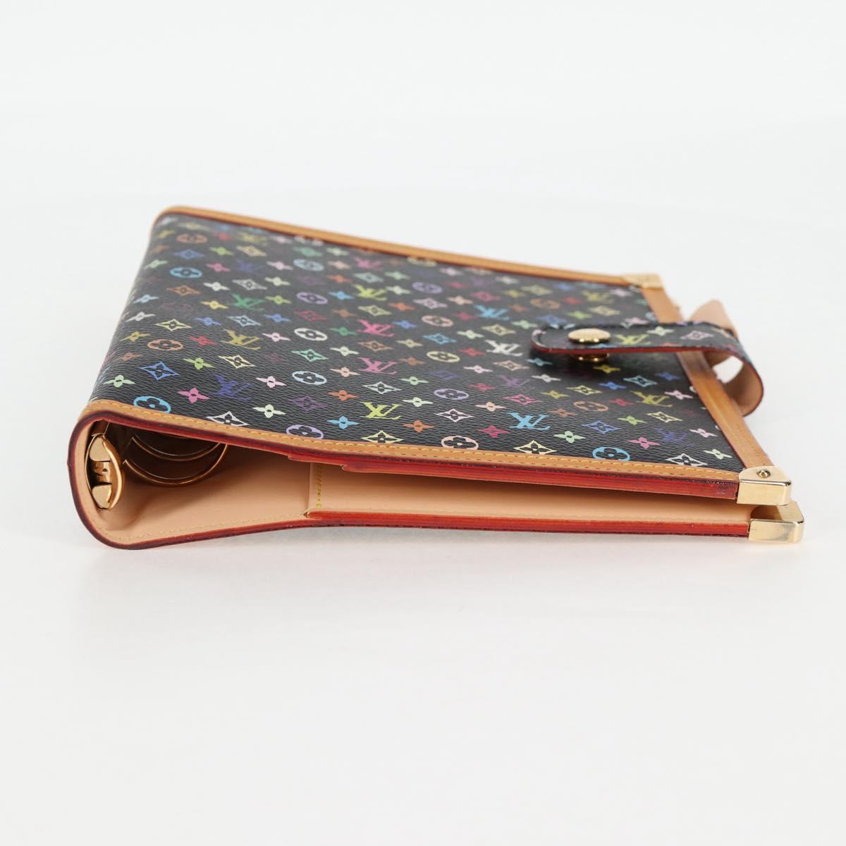 LOUIS VUITTON Multicolor Agenda GM Day Planner Cover Black R20893 Auth 125426SA