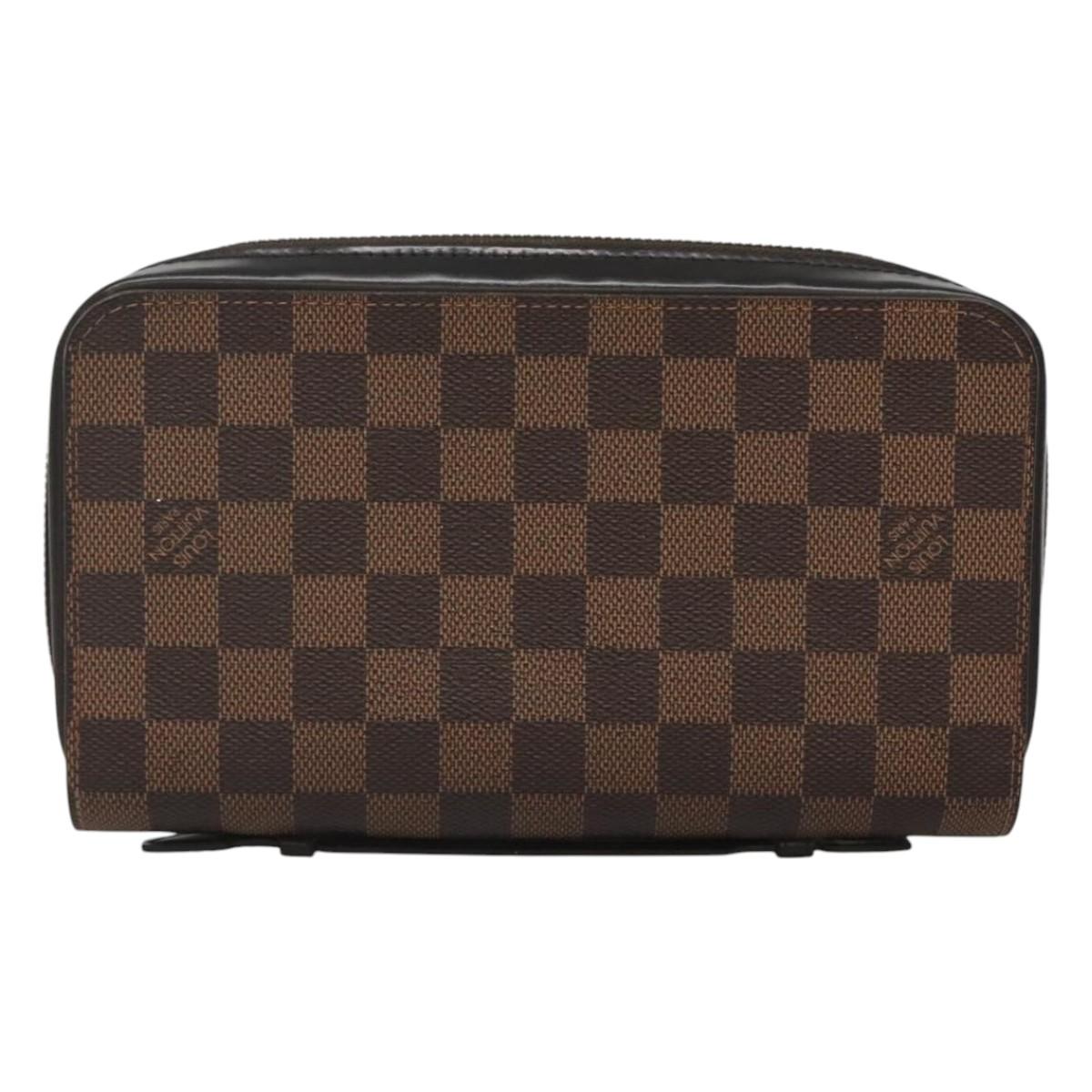 LOUIS VUITTON Damier Ebene Zippy XL Wallet N63284 LV Auth 125430
