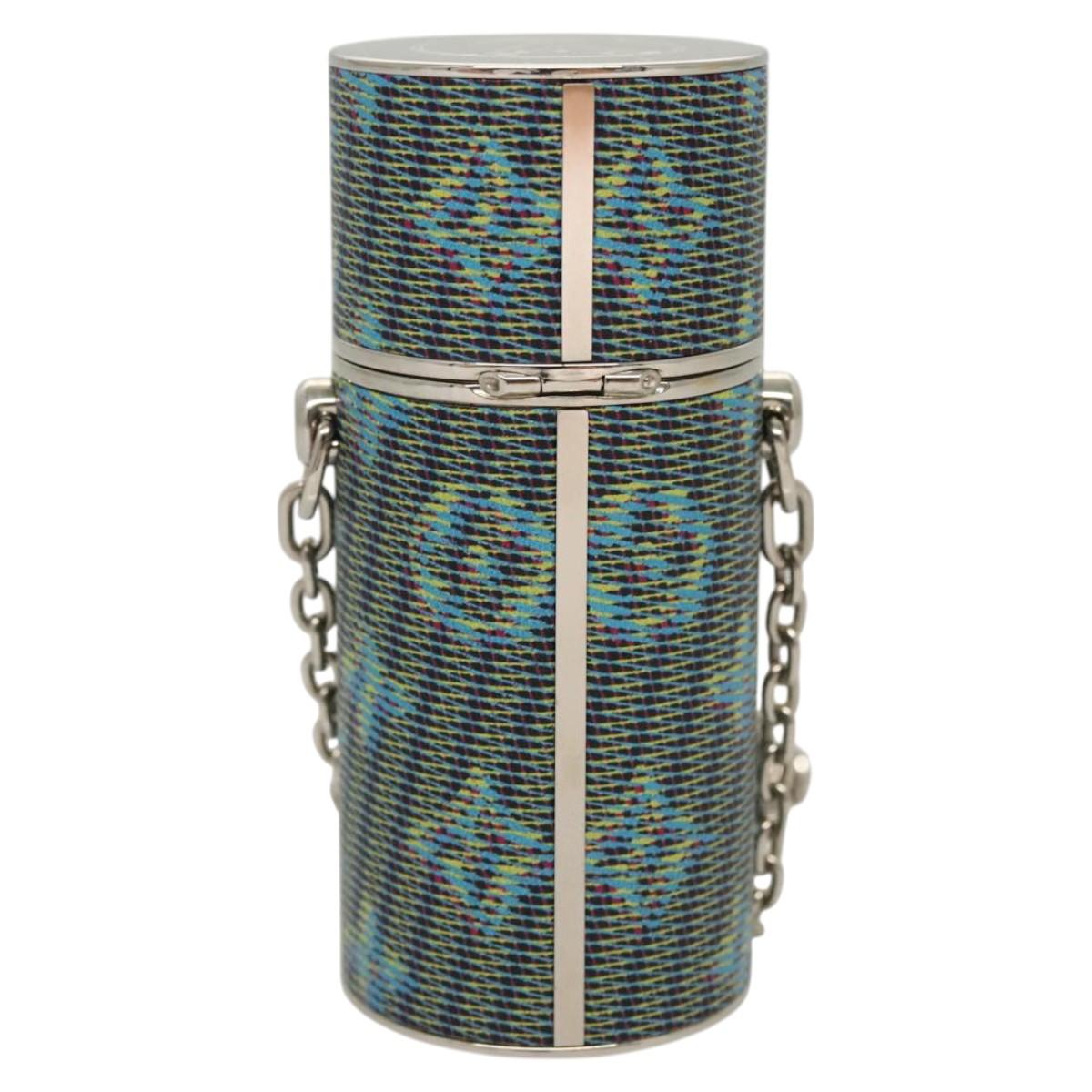 LOUIS VUITTON Monogram LV Pop Chain Lipstick Case Blue MP2536 LV Auth 125431