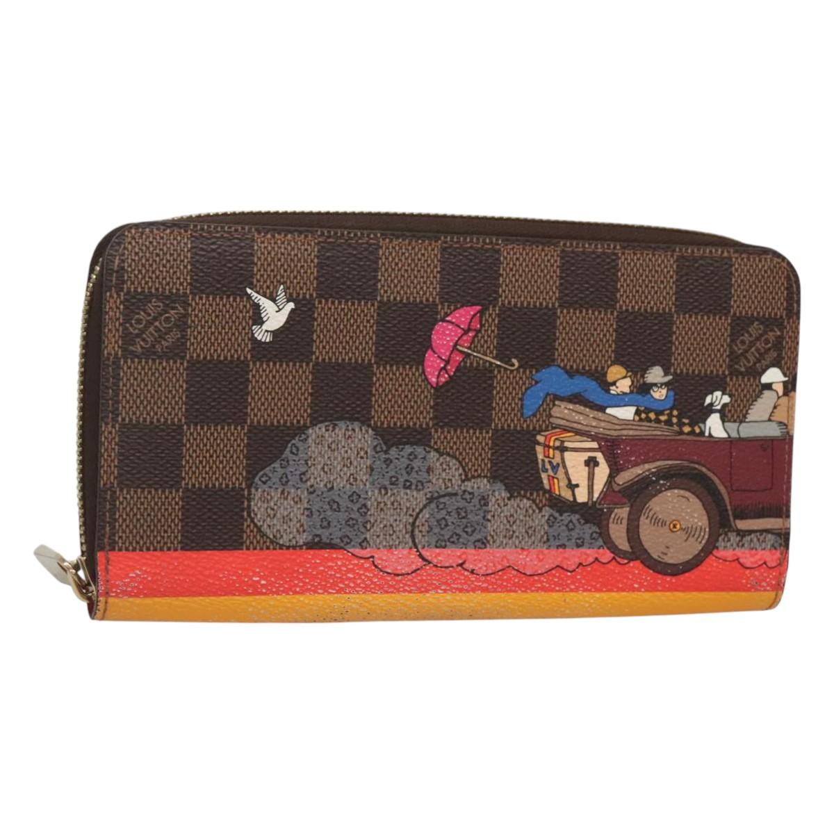 LOUIS VUITTON Damier Evasion Zippy Wallet Long Wallet N61240 LV Auth 125449
