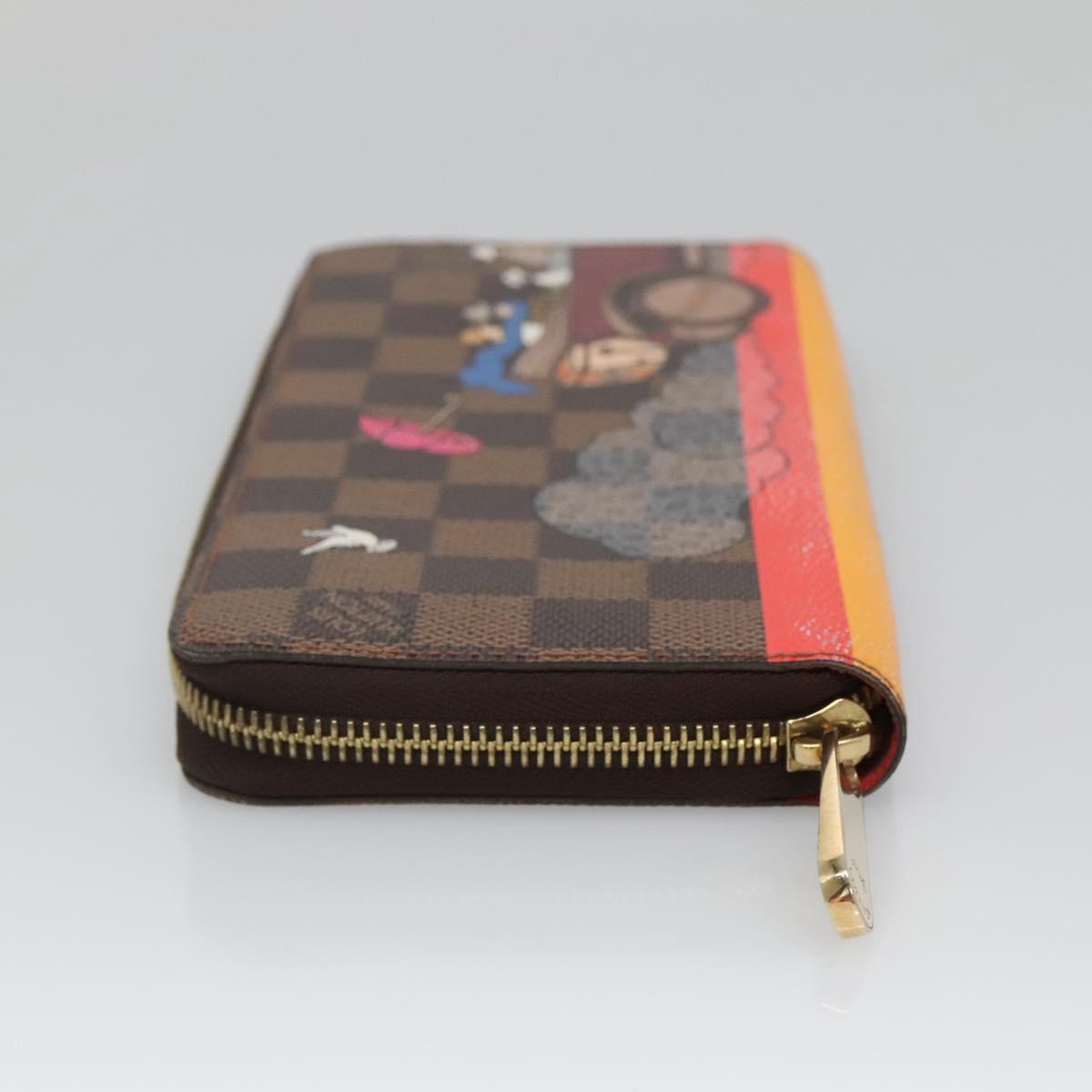 LOUIS VUITTON Damier Evasion Zippy Wallet Long Wallet N61240 LV Auth 125449