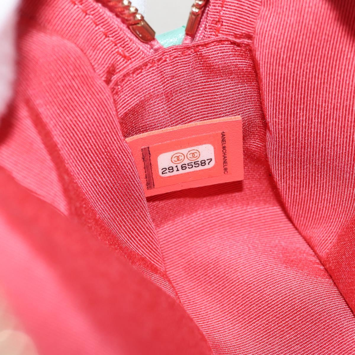 CHANEL Matelasse Chain Waist bag Leather Pink Gold CC Auth 125467SAM