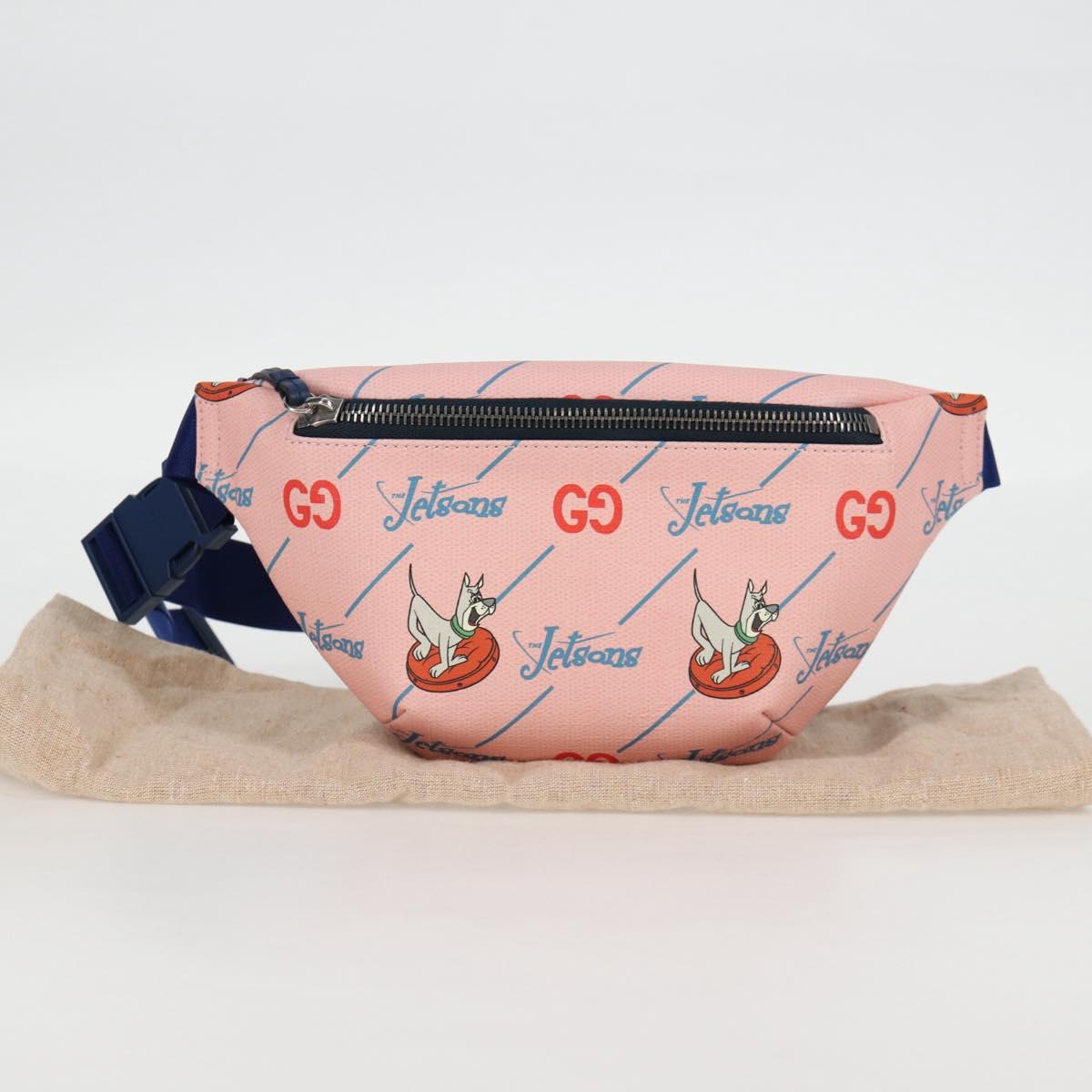 GUCCI THE Jetsons Children's Body Bag PVC Leather Pink 502095 Auth 125477M