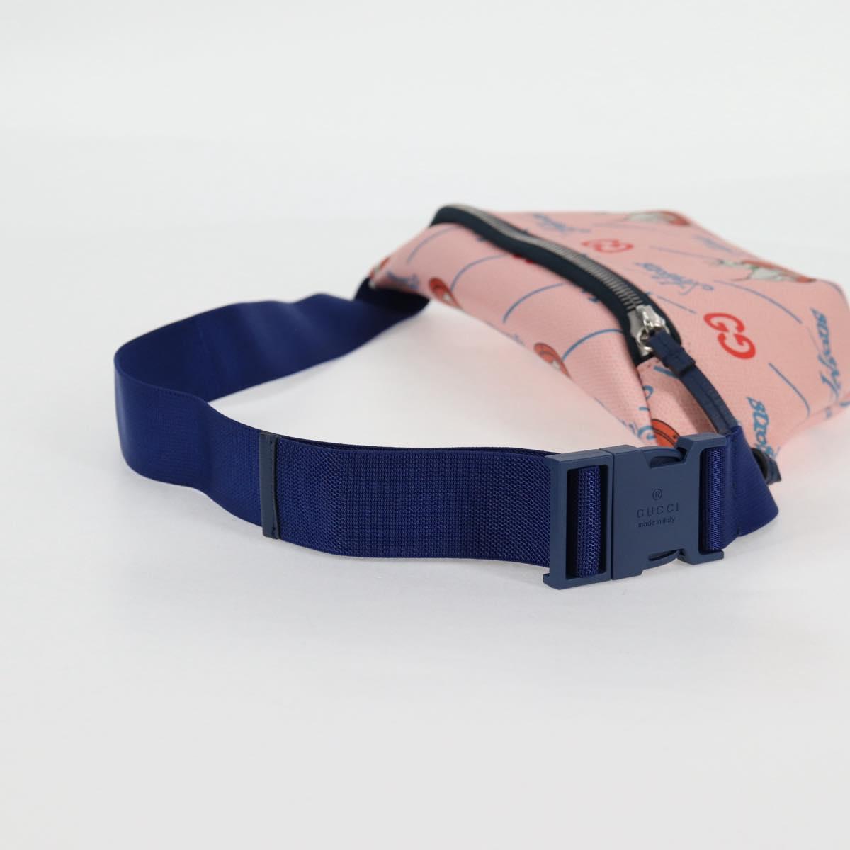 GUCCI THE Jetsons Children's Body Bag PVC Leather Pink 502095 Auth 125477M