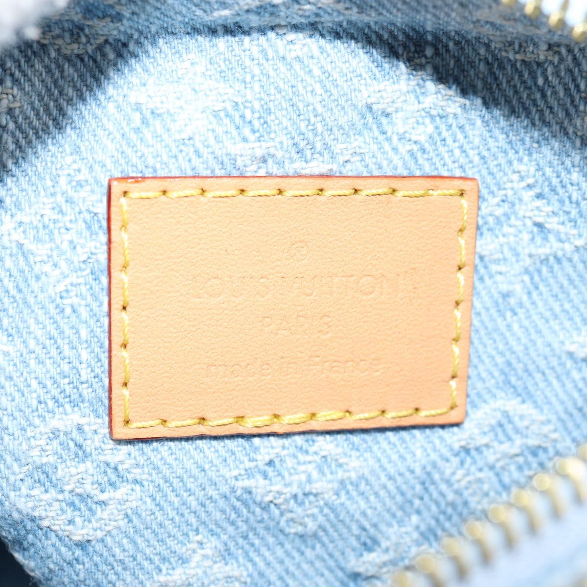 LOUIS VUITTON Monogram Denim Nano Speedy Hand Bag Blue M11212 LV Auth 125482SM