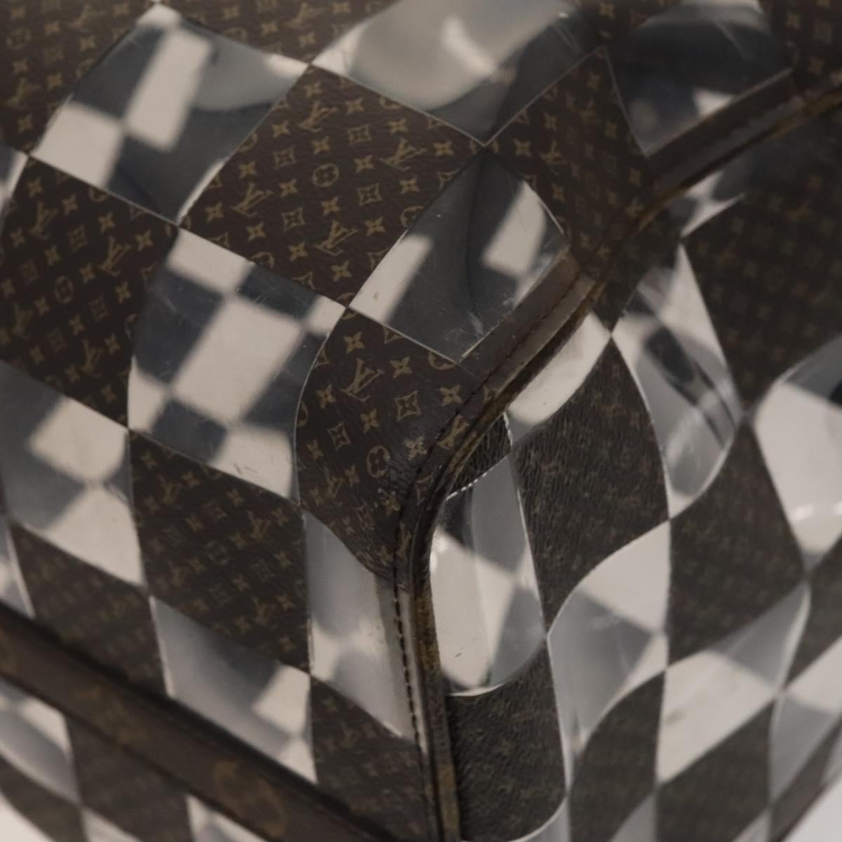 LOUIS VUITTON Monogram chess Keepall Bandouliere 50 Boston M20864 LV Auth 125489