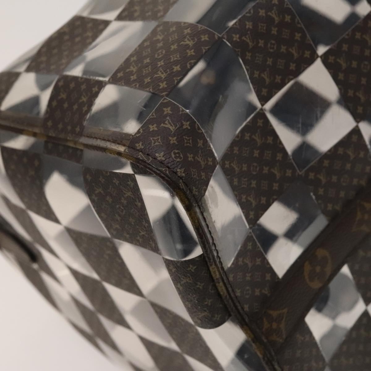 LOUIS VUITTON Monogram chess Keepall Bandouliere 50 Boston M20864 LV Auth 125489