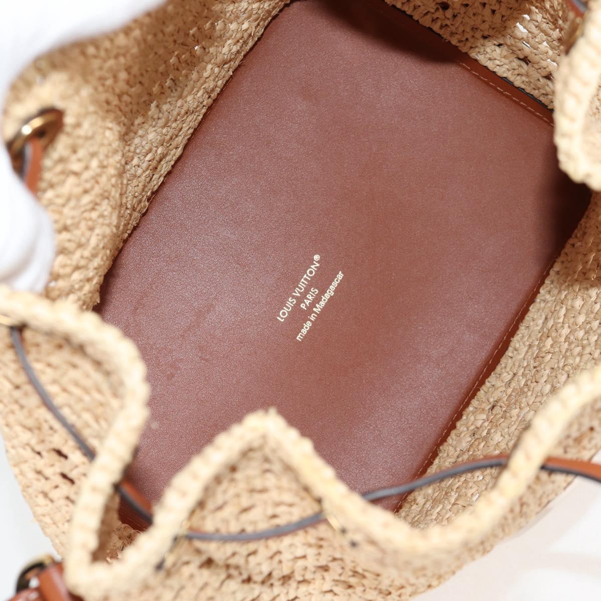 LOUIS VUITTON Noe BB Shoulder Bag Raffia Beige M24722 LV Auth 125491SM
