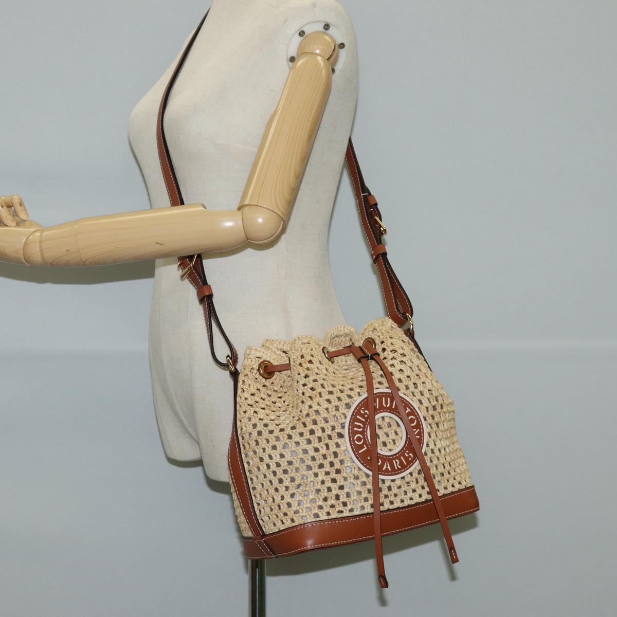 LOUIS VUITTON Noe BB Shoulder Bag Raffia Beige M24722 LV Auth 125491SM