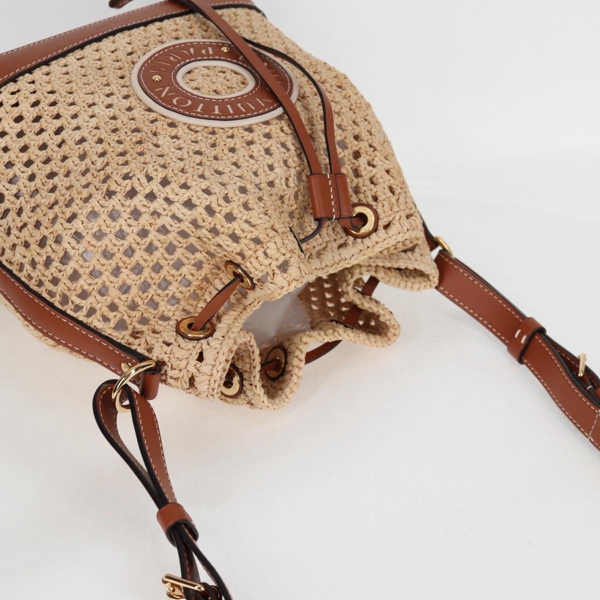 LOUIS VUITTON Noe BB Shoulder Bag Raffia Beige M24722 LV Auth 125491SM