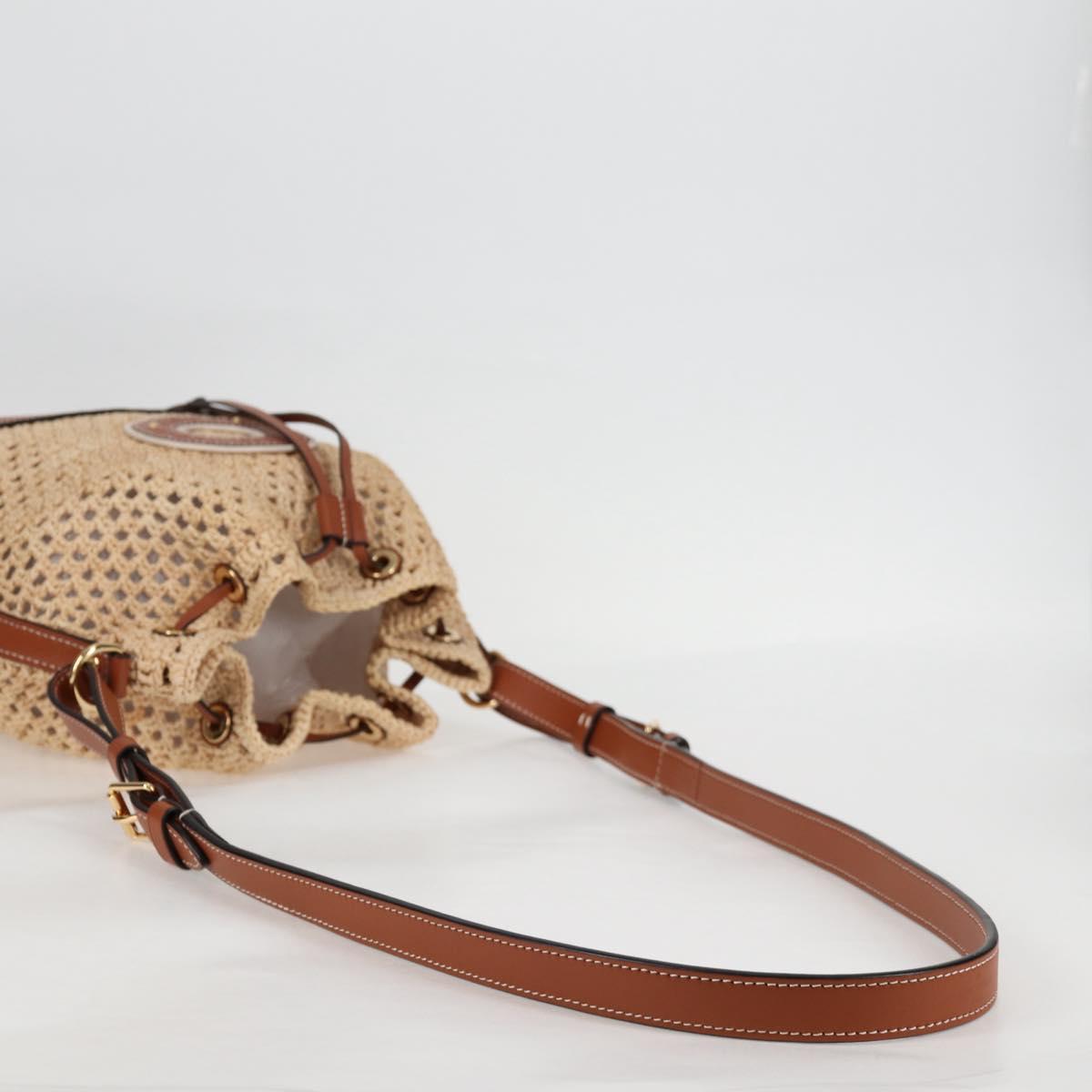 LOUIS VUITTON Noe BB Shoulder Bag Raffia Beige M24722 LV Auth 125491SM