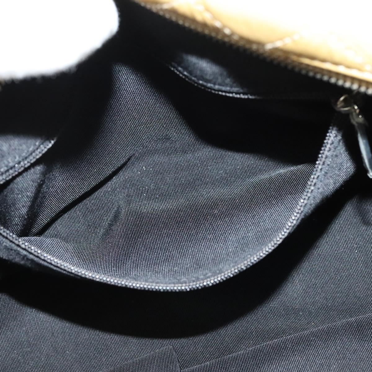 CHANEL Chain Shoulder Bag Enamel Beige CC Auth 125492