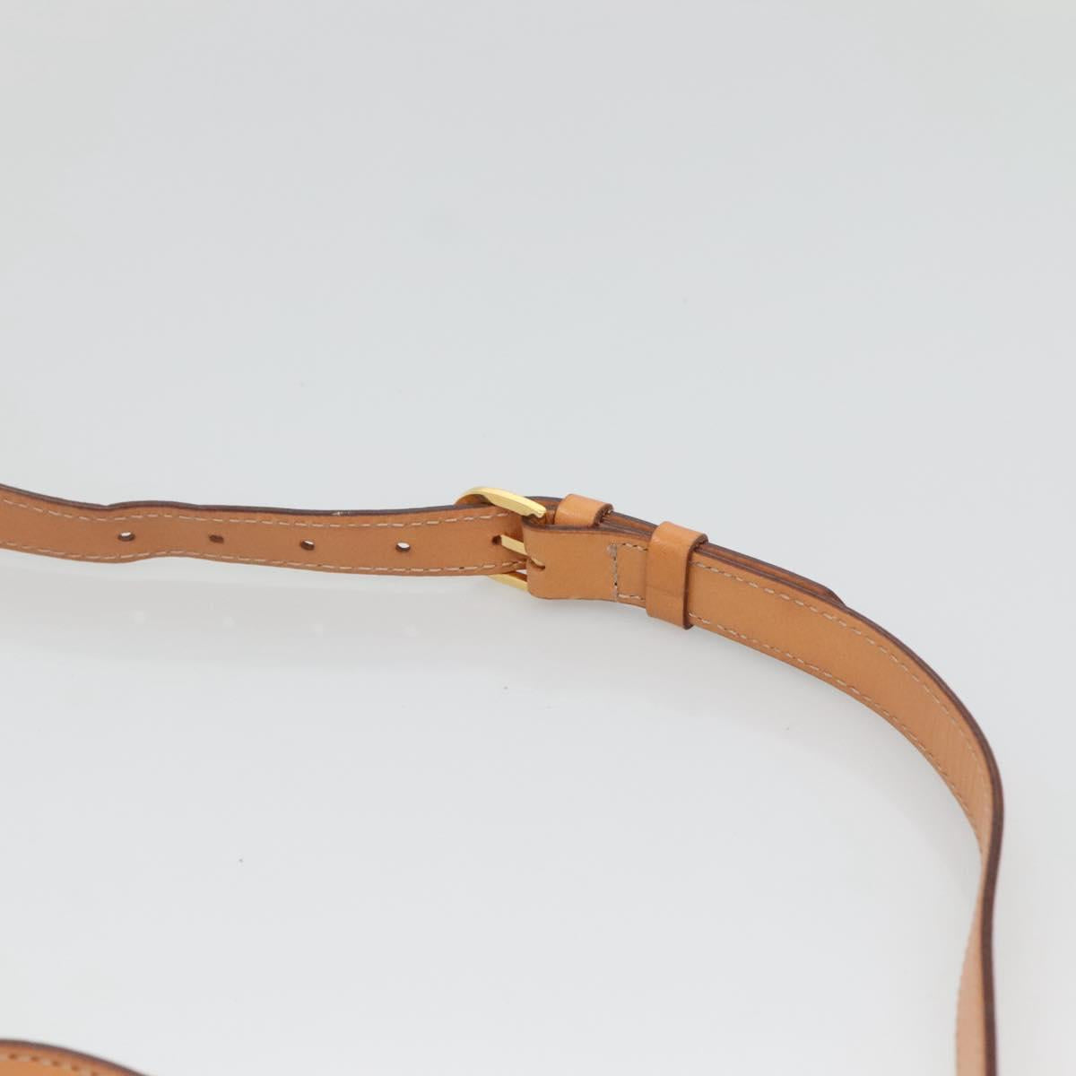CELINE Macadam Canvas Hand Bag PVC Leather 2way Brown Gold Auth 125507