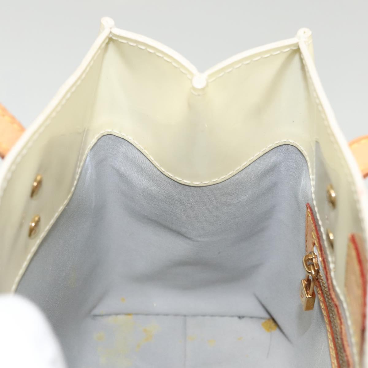 LOUIS VUITTON Monogram Vernis Reade PM Hand Bag Perle M91336 LV Auth 125524