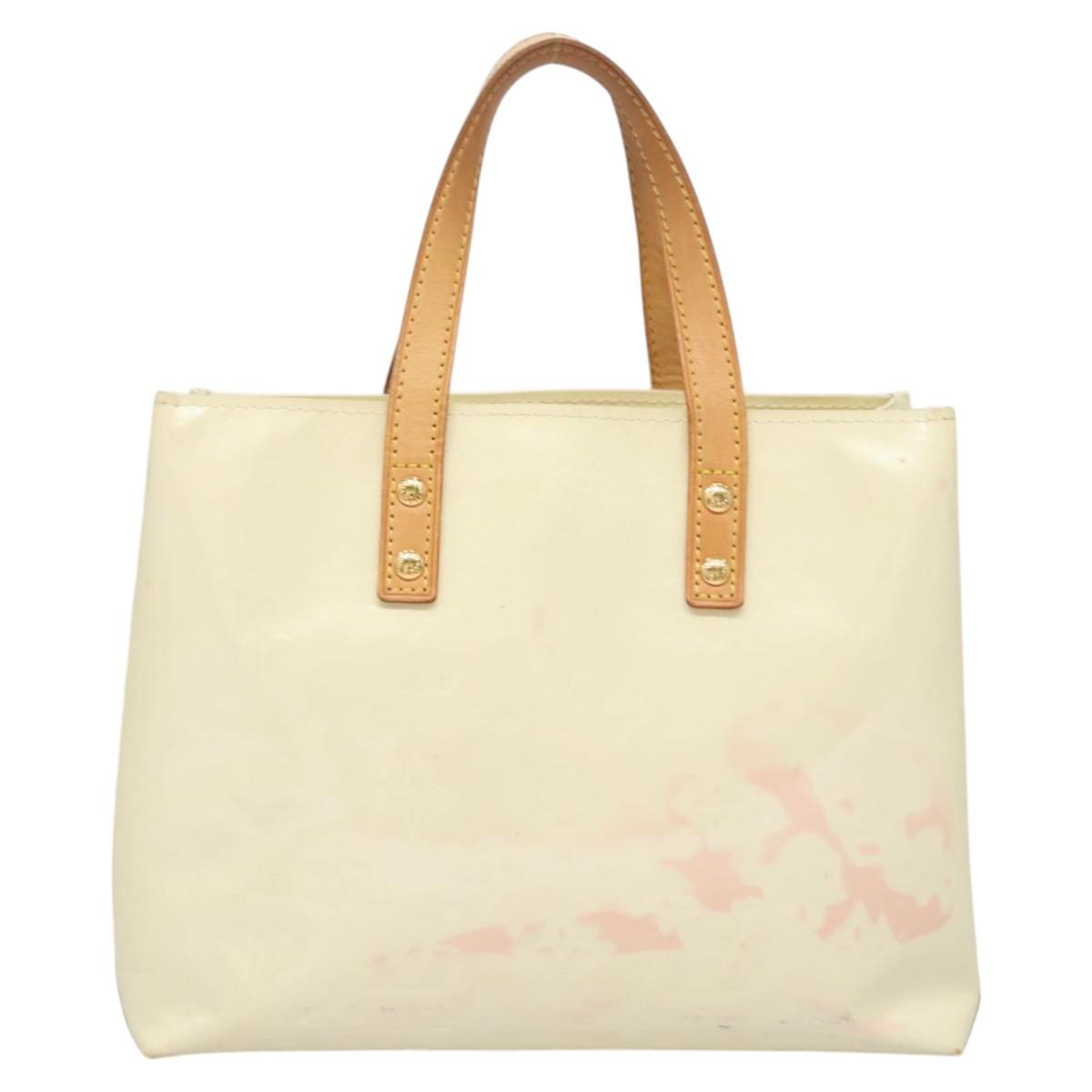 LOUIS VUITTON Monogram Vernis Reade PM Hand Bag Perle M91336 LV Auth 125524