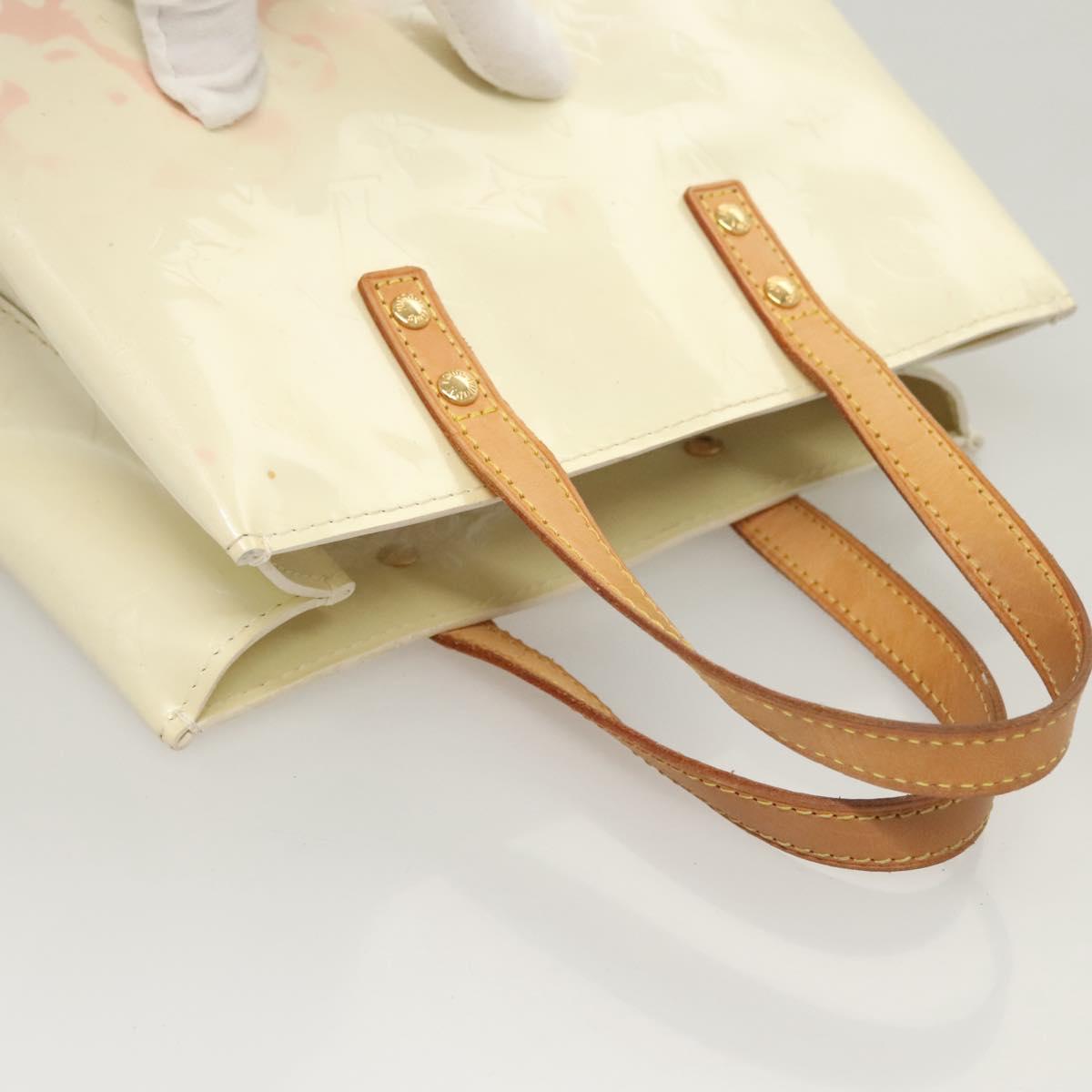 LOUIS VUITTON Monogram Vernis Reade PM Hand Bag Perle M91336 LV Auth 125524
