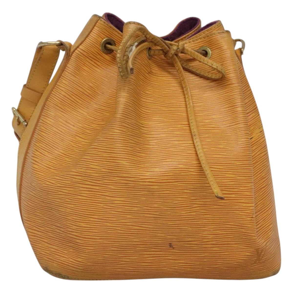 LOUIS VUITTON Epi Petit Noe Shoulder Bag Yellow M44109 LV Auth 125533