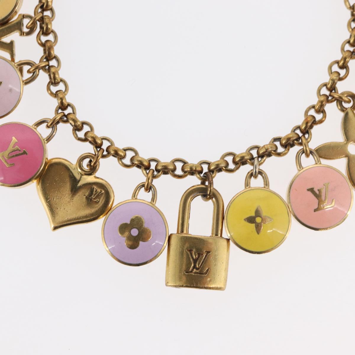 LOUIS VUITTON Porte Cles Chainne Pastille Key Holder metal M65386 Auth 125556