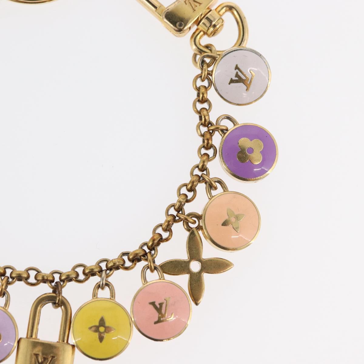 LOUIS VUITTON Porte Cles Chainne Pastille Key Holder metal M65386 Auth 125556