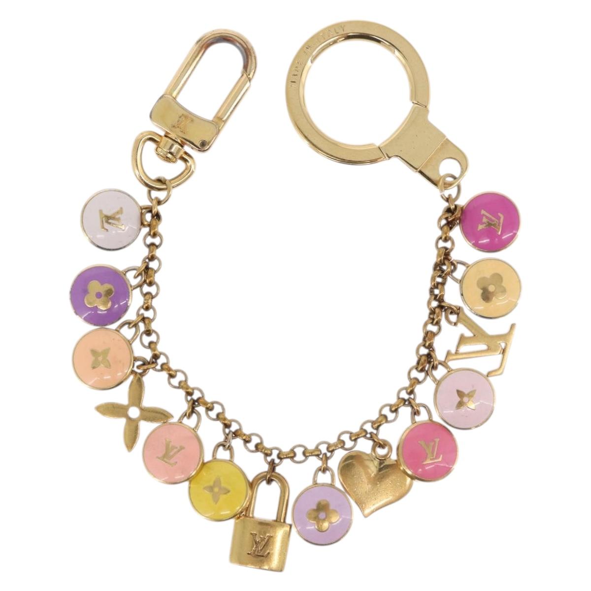 LOUIS VUITTON Porte Cles Chainne Pastille Key Holder metal M65386 Auth 125556