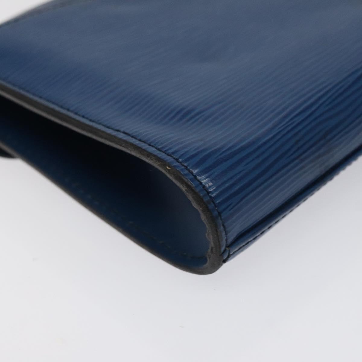 LOUIS VUITTON Epi Art Deco Clutch Bag Blue M52635 LV Auth 125561
