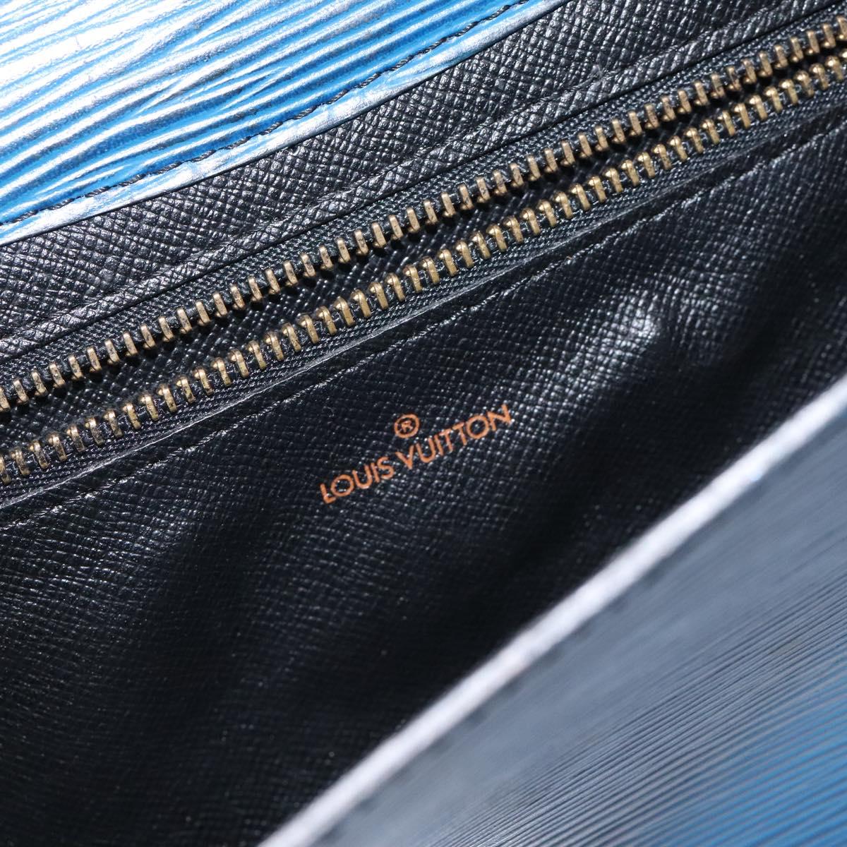 LOUIS VUITTON Epi Art Deco Clutch Bag Blue M52635 LV Auth 125561