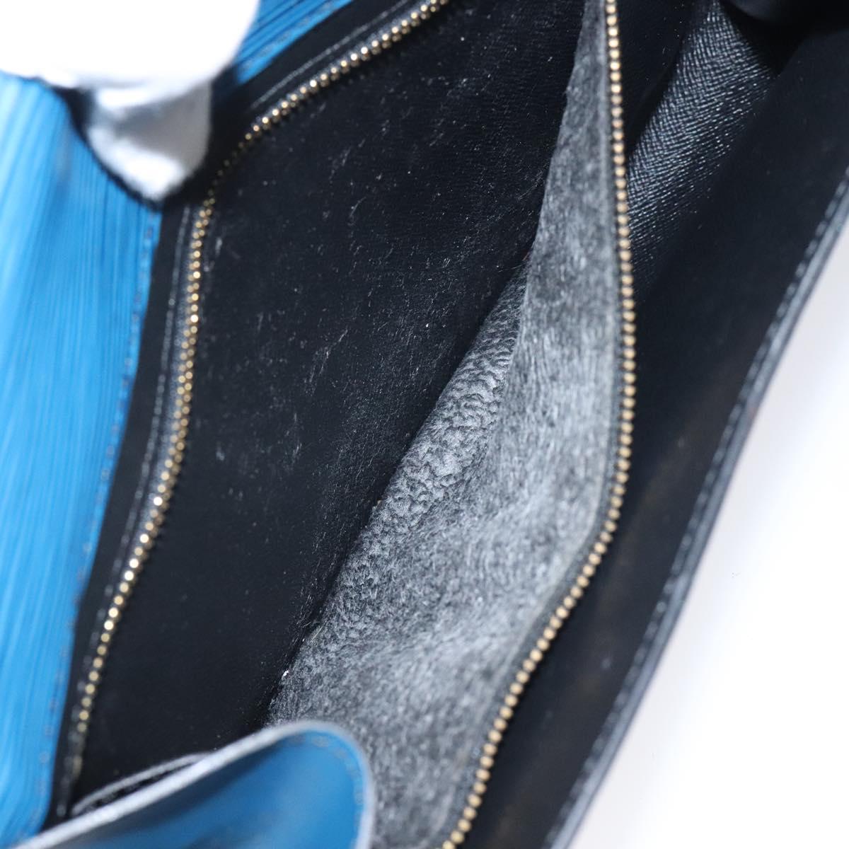 LOUIS VUITTON Epi Art Deco Clutch Bag Blue M52635 LV Auth 125561